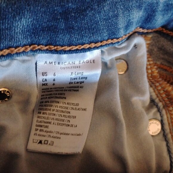 American Eagle Next Level Stretch Low Rise Flare Blue Jeans - Picture 5 of 5